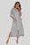 Slit Round Neck Night Dress with Pockets