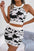 Chic Animal Print Sleeveless Knit Top and Mini Skirt Set