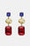Geometrical Shape Glass Dangle Earrings