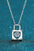 Adored Moissanite Lock Pendant Necklace