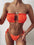 Frill Trim Ruched Bikini Set