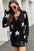Star Pattern Lace-Up Sweater