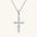 925 Sterling Silver Moissanite Cross Pendant Necklace