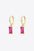 Retro 925 Sterling Silver Cubic Zirconia Drop Earrings