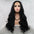 "24" Long Wavy Synthetic Lace Front Wig 130% Density"