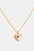 Zircon Heart Shape 14K Gold-Plated Pendant Necklace