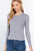 ACTIVE BASIC Ribbed Round Neck Long Sleeve Knit Top