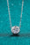 Moissanite Round Pendant Chain Necklace