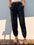 Pocketed Lace Elastic Waist Pants