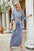 Cutout Split Puff Sleeve Maxi Dress