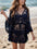 Lace V-Neck Three-Quarter Sleeve Cover Up