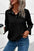 Geometric Snap Button Long Sleeve Sweatshirt