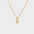 Inlaid Zircon 18K Gold-Plated Cross Bead Necklace