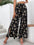 Floral Wide Leg Pants with Side Slit