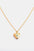 Zircon Heart Shape 14K Gold-Plated Pendant Necklace