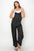 HYFVE Half Button Sleeveless Straight Jumpsuit