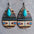 Artificial Turquoise Geometric Teardrop Earrings