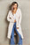 Printed Open Front Hooded Cardigan