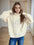 Cable-Knit Turtleneck Long Sleeve Sweater