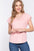 ACTIVE BASIC Lace Trim V-Neck Short Sleeve Top