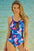 Floral Mesh One-Piece Swimsuit