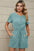 Half Button Short Sleeve Romper