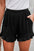 Elastic Waist Shorts with Pockets