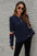 Striped Cable-Knit Round Neck Sweater