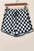 Drawstring Checkered Shorts with Pockets