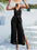 Tie Belt Slit Jumpsuit