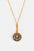 Vintage Blue Sandstone Pendant Copper Necklace