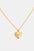 Zircon Heart Shape 14K Gold-Plated Pendant Necklace