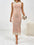 Round Neck Sleeve Midi Knit Dress