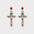 Rhinestone Alloy Cross Earrings