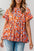 Floral Plus Size Tiered Blouse