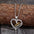 Alloy Inlaid Zircon Heart Pendant Necklace