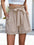 Paperbag Waist Tie Belt Shorts with Pockets