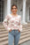 Floral Round Neck Pullover Sweater