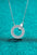 Moissanite Pendant Rhodium-Plated Necklace