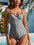 Striped Spaghetti Strap One-Piece Swimwear