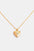 Zircon Heart Shape 14K Gold-Plated Pendant Necklace