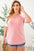 Contrast Crisscross Plus Size Tee