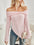 Ribbed Asymmetrical Hem Off-Shoulder Long Sleeve T-Shirt