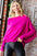 First Love Full Size Asymmetrical Hem Dolman Sleeve Sweater