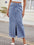 Slit Asymmetrical Waist Denim Skirt