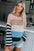 Color Block Boat Neck Sweater