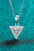 925 Sterling Silver Triangle Moissanite Pendant Necklace