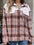 Plaid Collared Neck Shoulder Jacket