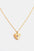 Zircon Heart Shape 14K Gold-Plated Pendant Necklace