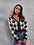 Geometric Button Up Cardigan